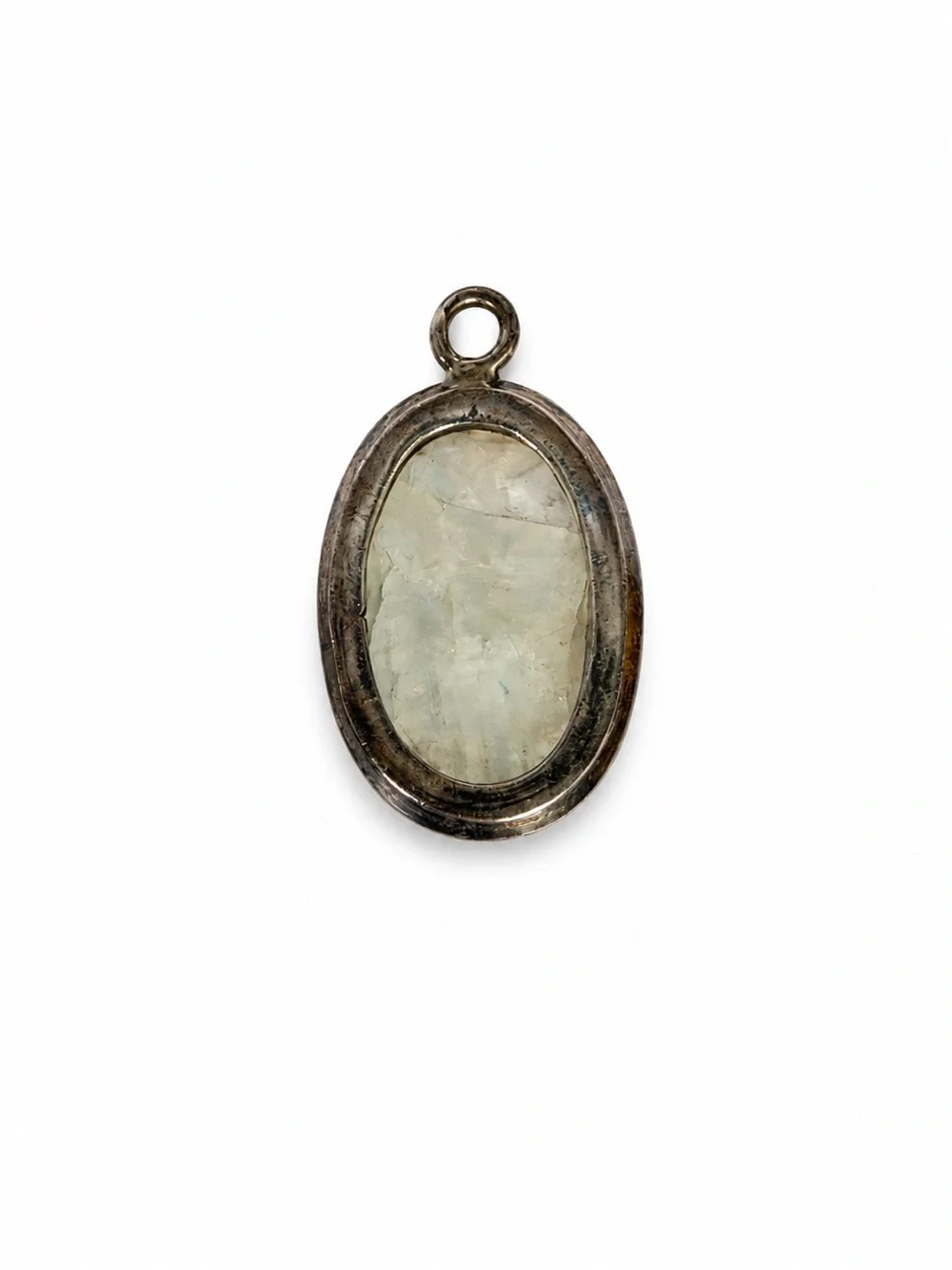 Y2K Radiant NEW Sterling Silver White Quartz With moonstone Inclusions Fire